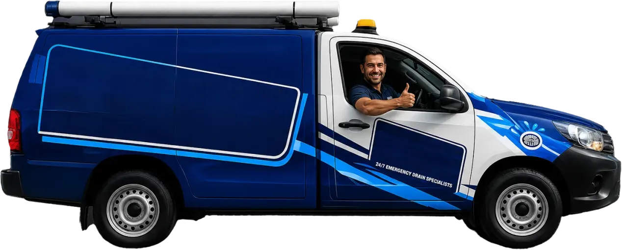 A licensed Parramatta plumber heading out in the service van