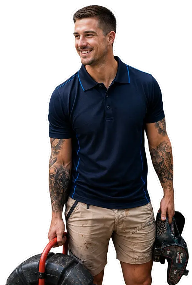 A licensed Parramatta plumber with his tools